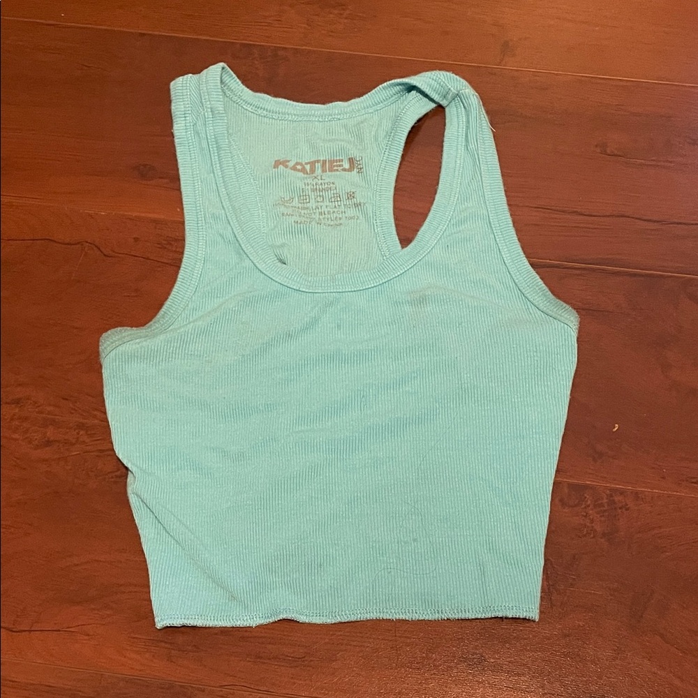 Katie J NYC Light Blue Tank Top